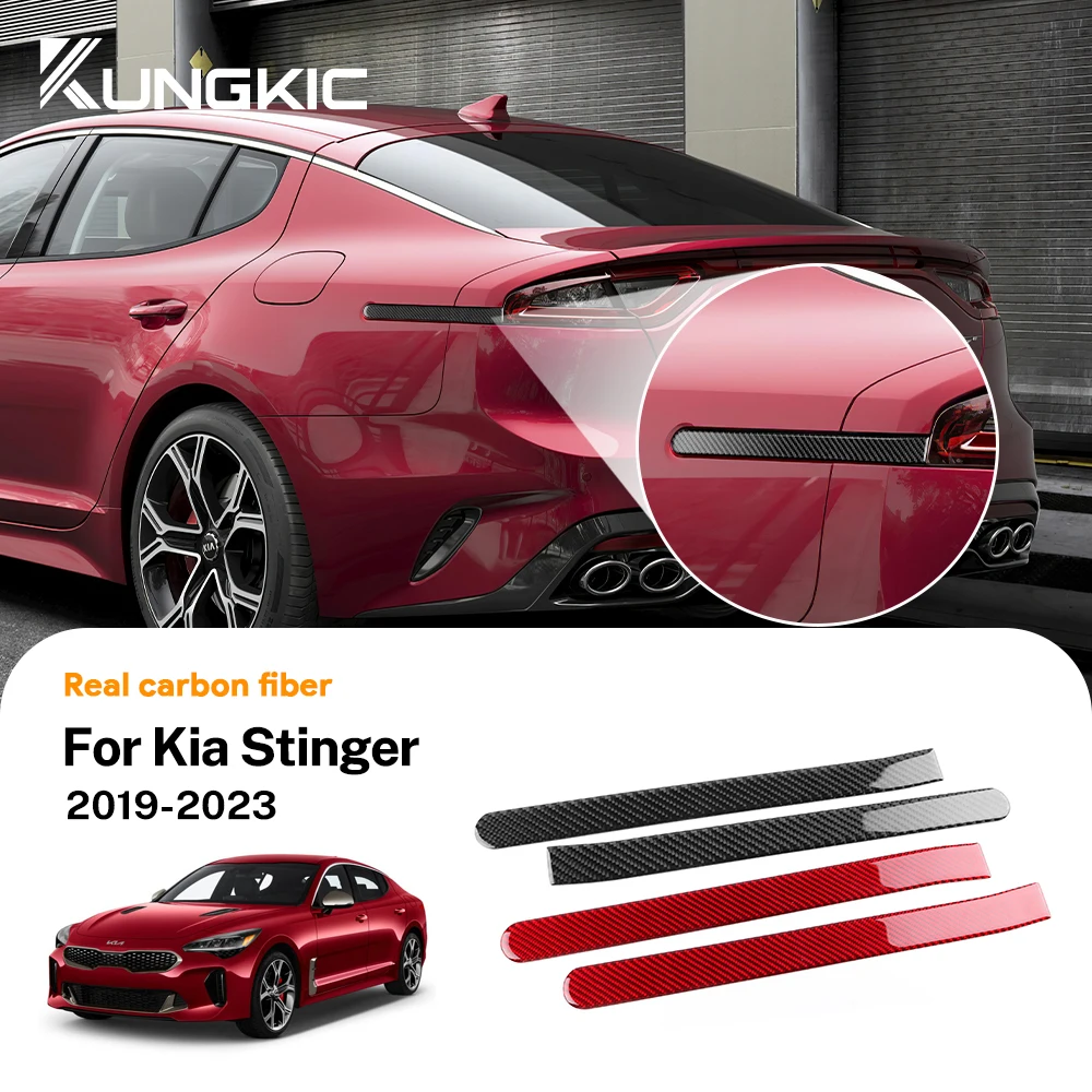 

Настоящая мягкая наклейка из углеродного волокна для Kia Stinger 2019 2020 2021 2022 LHD RHD Автомобильная Задняя Тормозная лента аксессуары для отделки