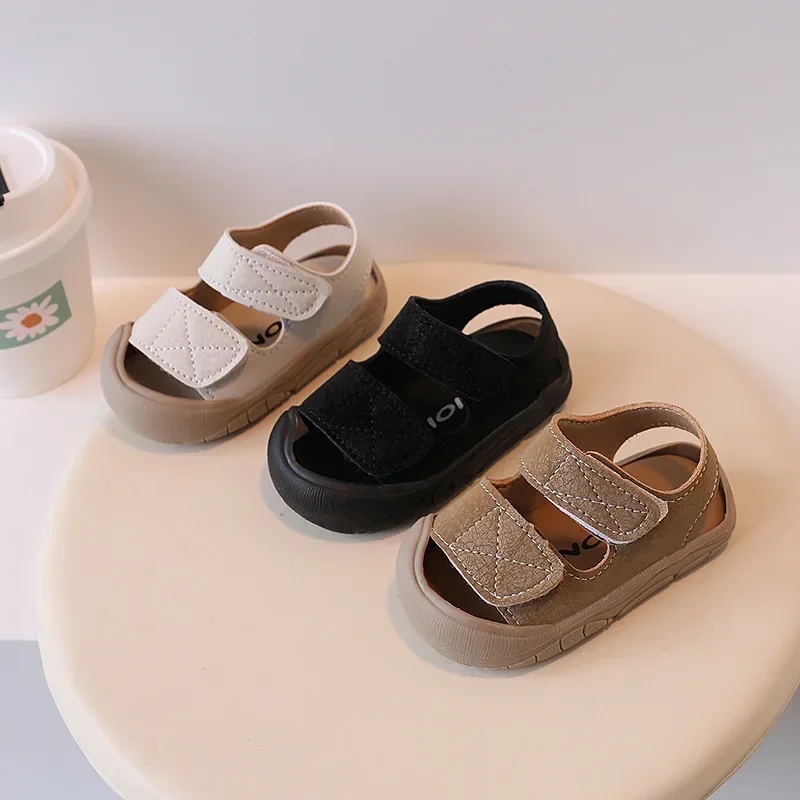 

Boys' Sandals Summer Anti-collision Baby Shoes Simple Girls' Sandals Comfort Walking Shoe Soft Soled Boy Beach Shoe