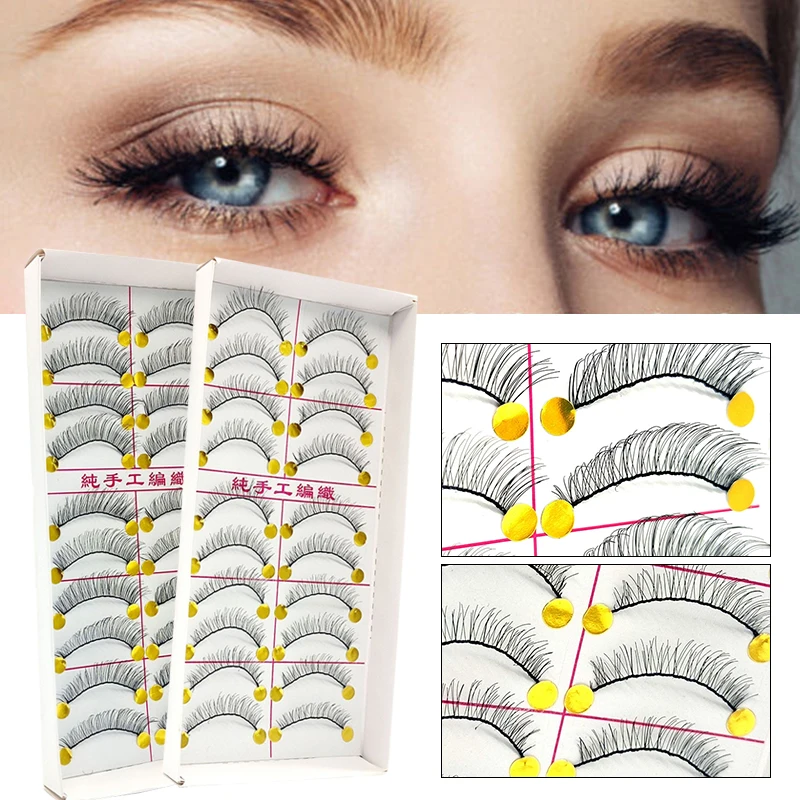 5/10 Pairs False Eyelashes Natural Cross Lash Extension Wispy Long Soft Hair Eye Makeup Reusable Beauty Women False Eyelash