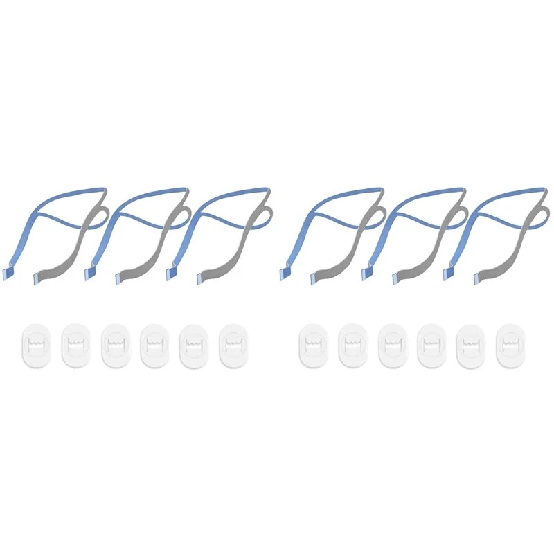 A73U 6 Pcs For Resmed Airfit P10 Headband Replacement CPAP Headband Elastic Pillow Ventilator Mask Accessory With 12 Headband