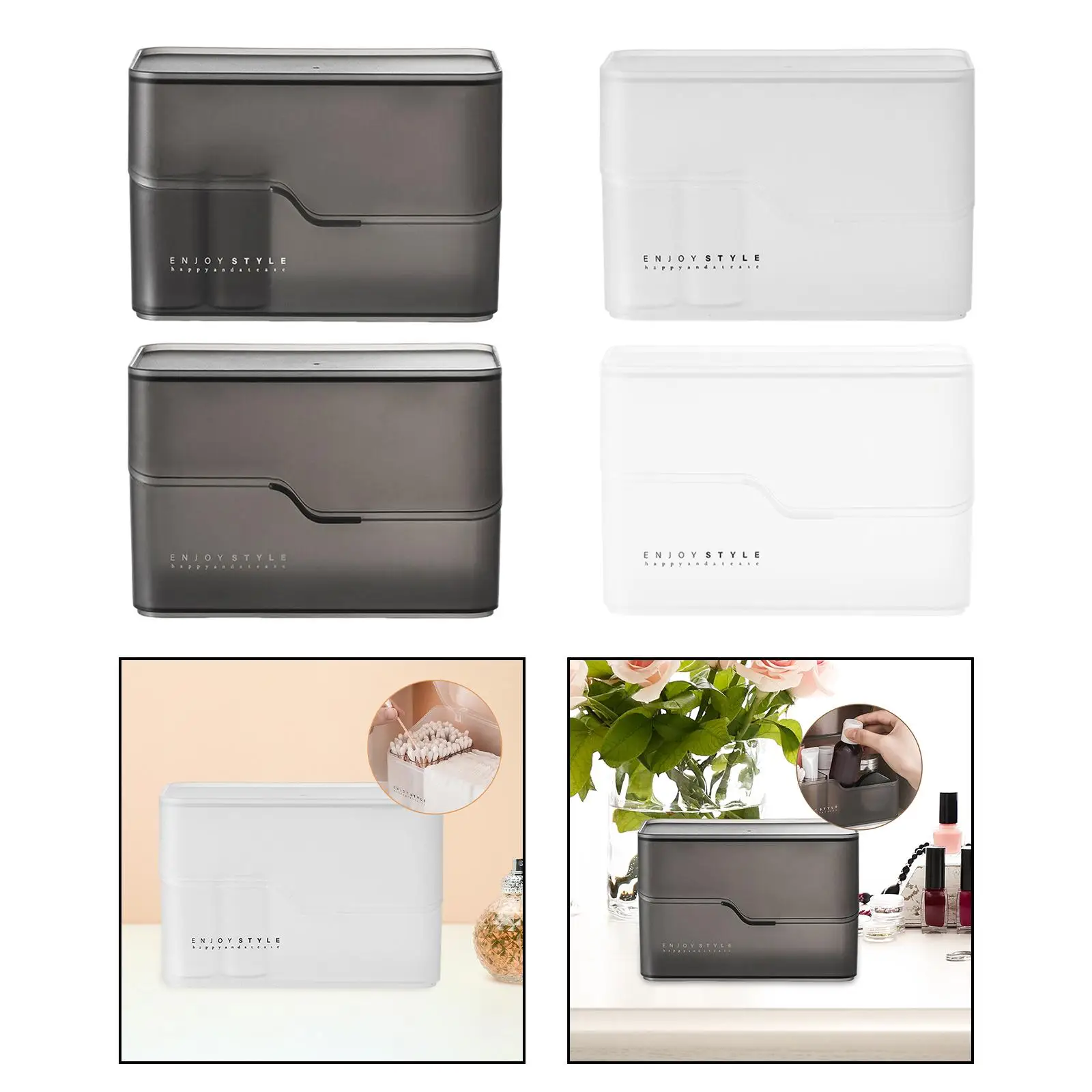 

Durable Makeup Box Desktop Ornament Transparent Container Waterproof Cosmetic