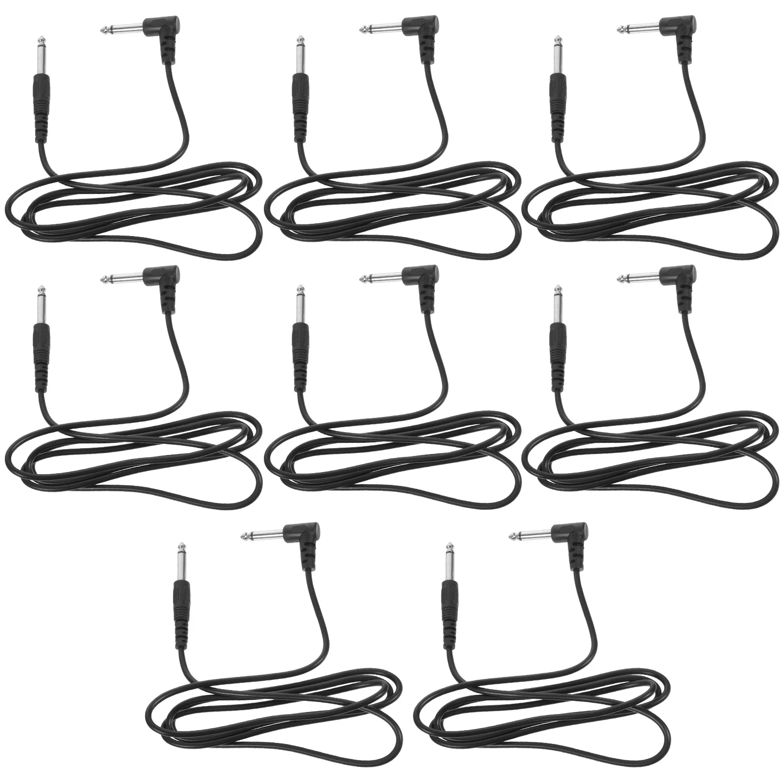 

8Pcs Guitar Cables Durable 6.35mm Electric Guitar Cord Flexible Instrument Cable Pedal Patch Cable Instrument Cables