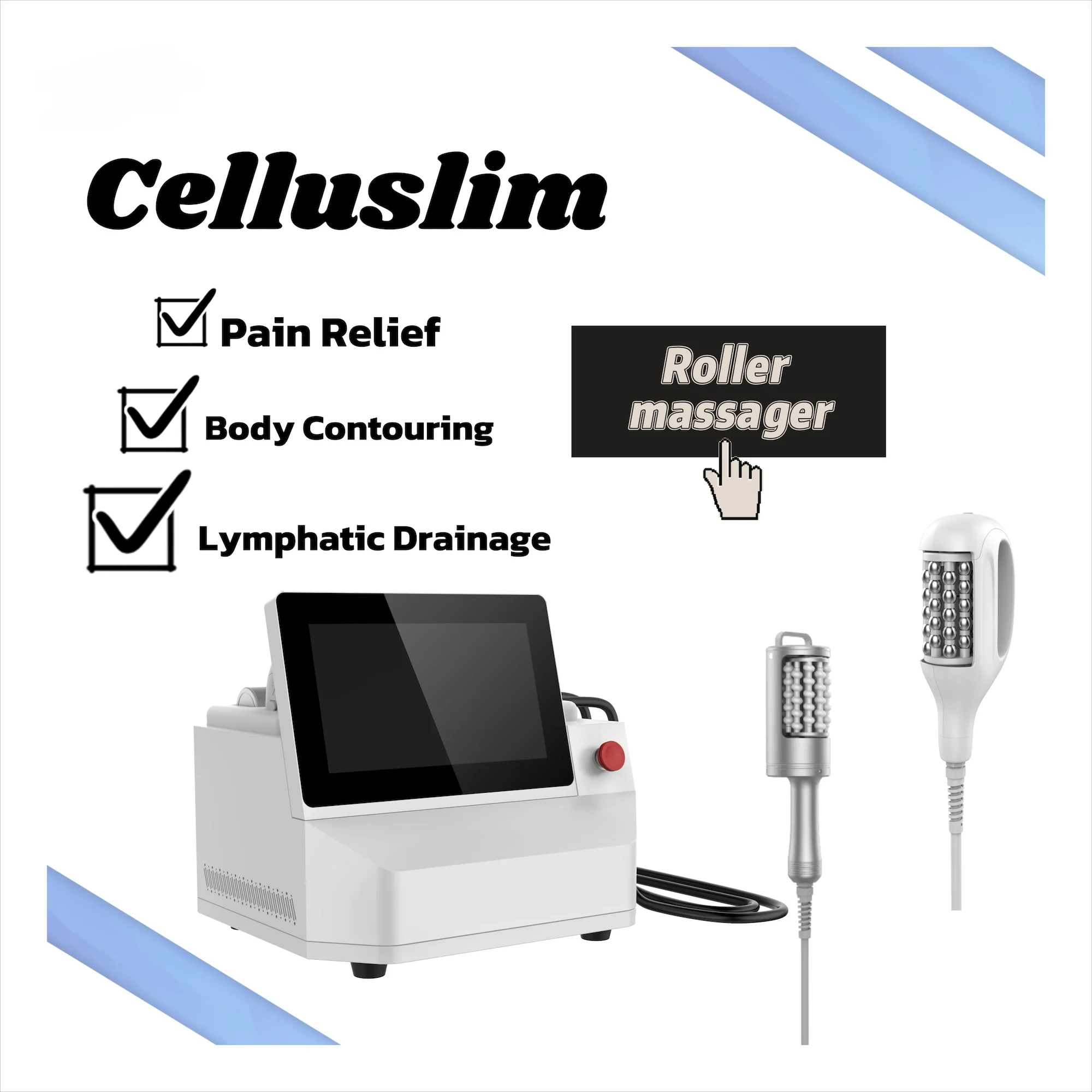 Roller Ball Shape Remove Orange Peel Skin Beauty Machine Cellulite Slimming Inner Ball Roller Body Shaping Massage Device