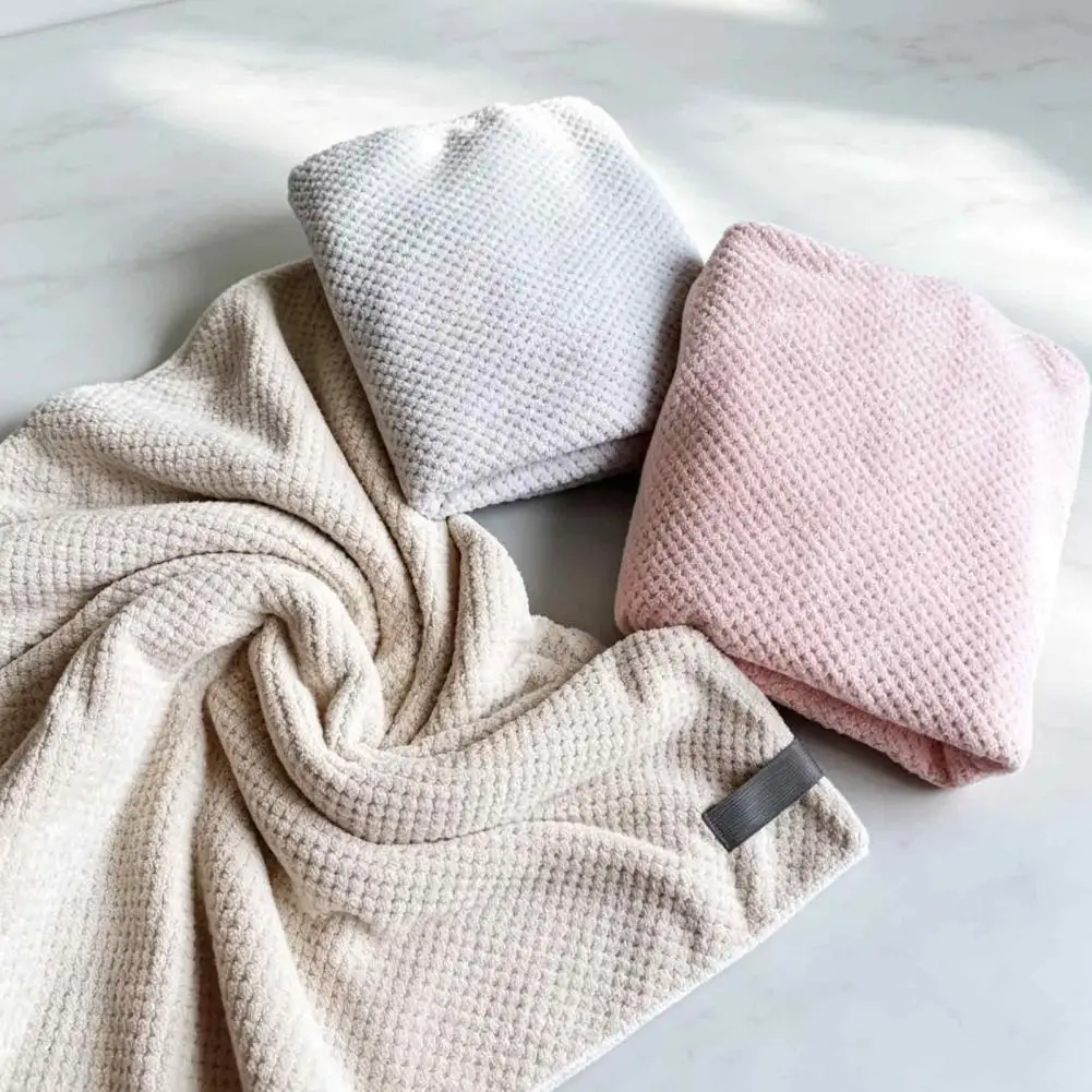 Super Absorbent Hair Drying Cap Microfiber Hair Towel Wrap with Elastic Band Quick Dry Anti-frizz Hair Turban for Women for Home