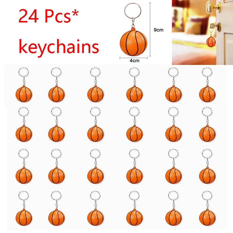 

24 pcs Basketball Ball Keychains For Party Favors,Basketball Stress Ball,School Carnival Reward,Sports Centerpiece