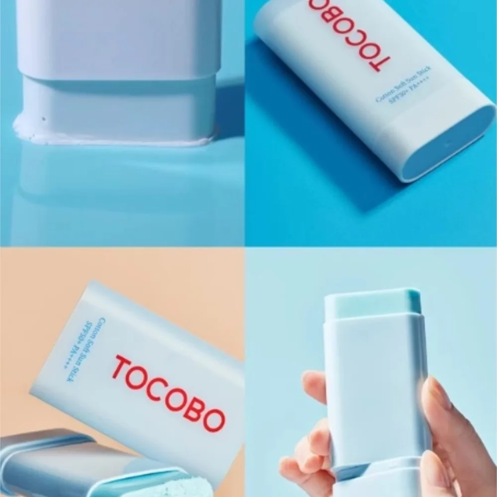 TOCOBO Natural Concealer UV Resistant Cotton Protective Stick Water Essence Sunscreen Stick Refreshing Oil Control Sunscreen