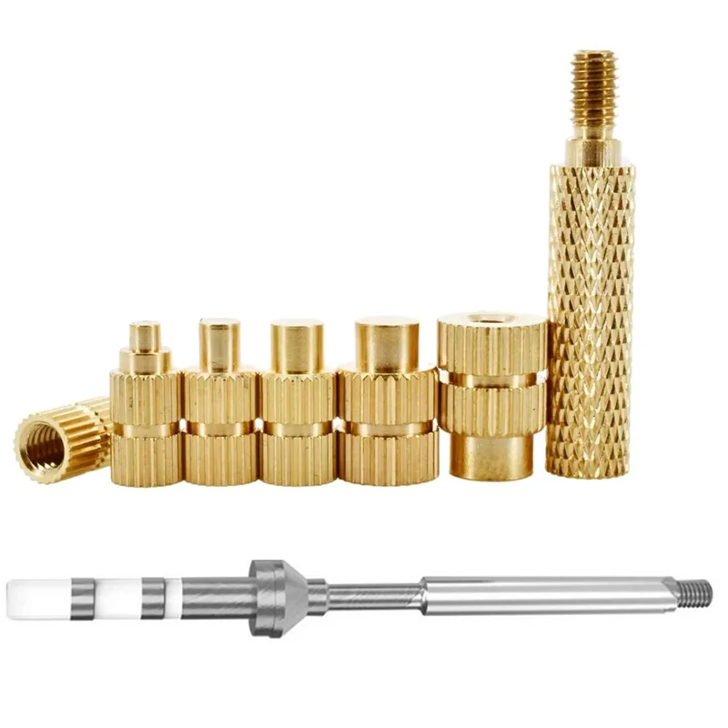 

【Rushed】Heat Set Insert Tool M2-M8 Hot Melt Brass Knurled Nut Embedded Insertion Tip Press Adapter TS100/TS101 Soldering Iron