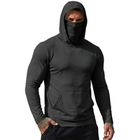 Mens Sun Protection Hooded Tee Quick Dry Long Sleeve Sweatshirt Lightweight Performance Top for Hiking Outdoor Sun Wear Tops 3