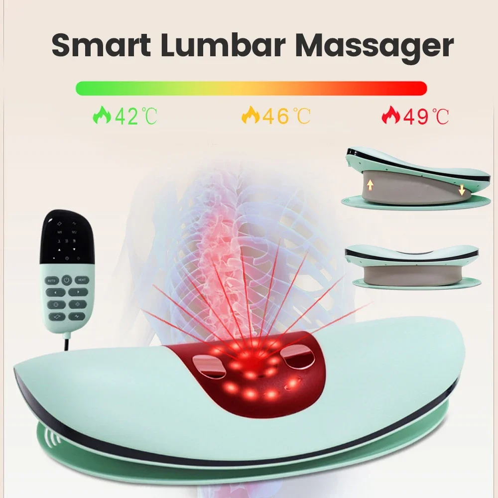 Electric Infrared Heated Waist Massager Smart Inflatable Lumbar Spine Massager Hot Compress Lumbar Traction Spine Support Device