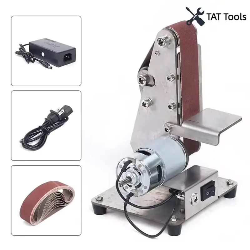 

Compact And Portable 200W Belt Sander With 0.98X12.99In Belt Size, Safety Guard, High Efficiency, And Design US Plug