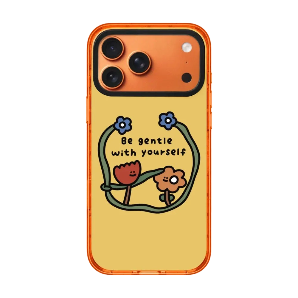 

Creative Flowers Orange Border Magnetic Case: Compatible with IPhone 17 16 15 14 13 12 Pro Max 17 Air