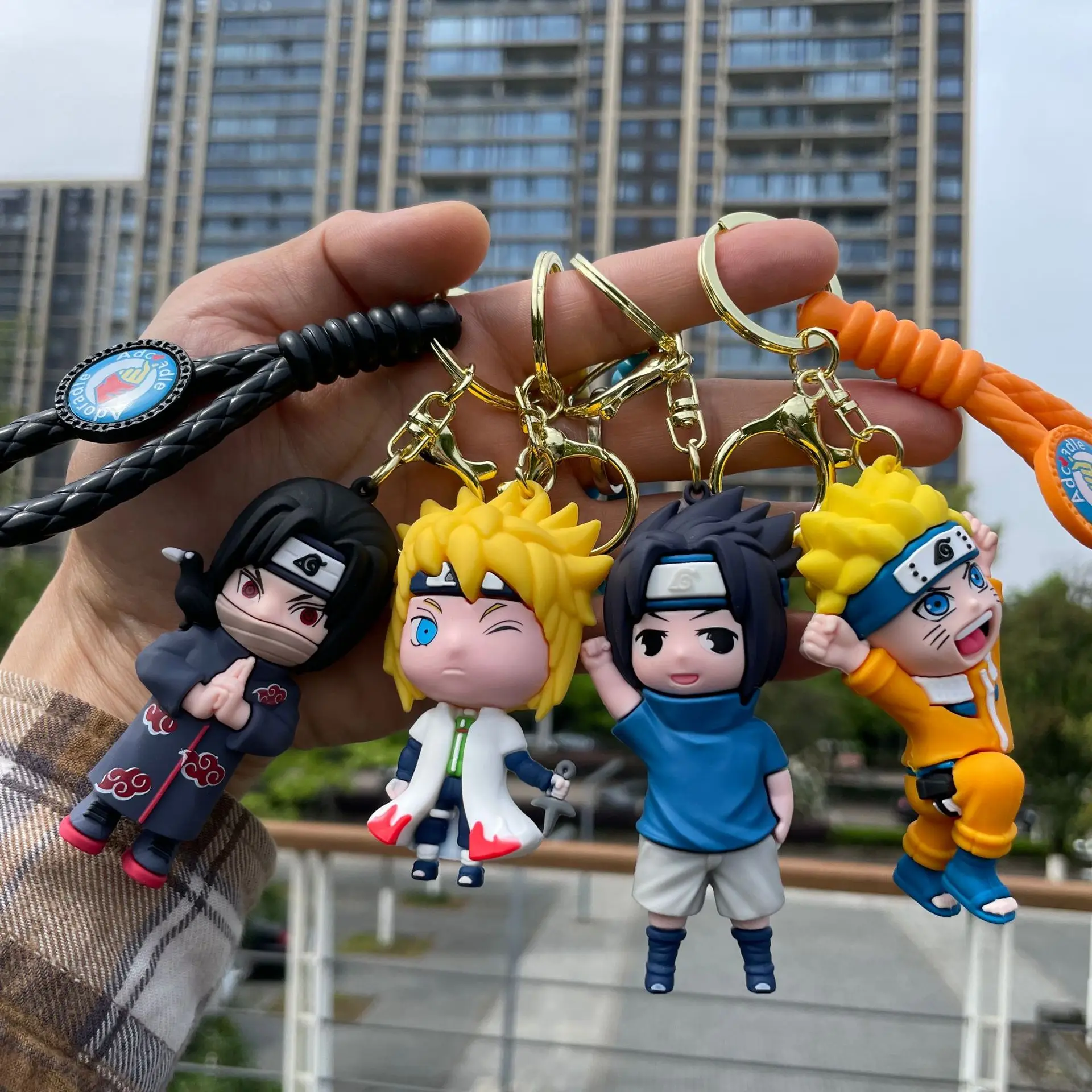 

Anime NARUTO Key Chains Uchiha Itachi Sasuke Kakashi Keychain Cartoon Cute Doll Fashion Bag Car Pendant Figure for Unisex Gifts