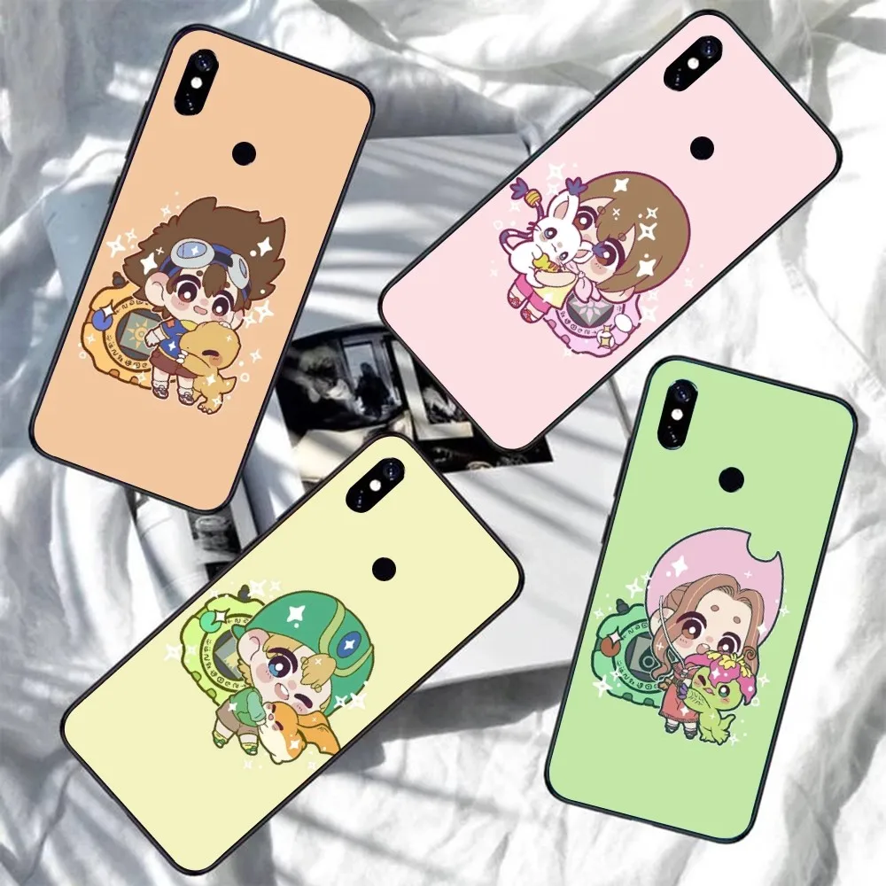 Anime D-Digimon-s Mobile Cell Phone Case for Xiaomi Redmi Note 12 11 10 9T 8 7 Pro 9 9A 9C 8 Black Soft Phone Cover Funda