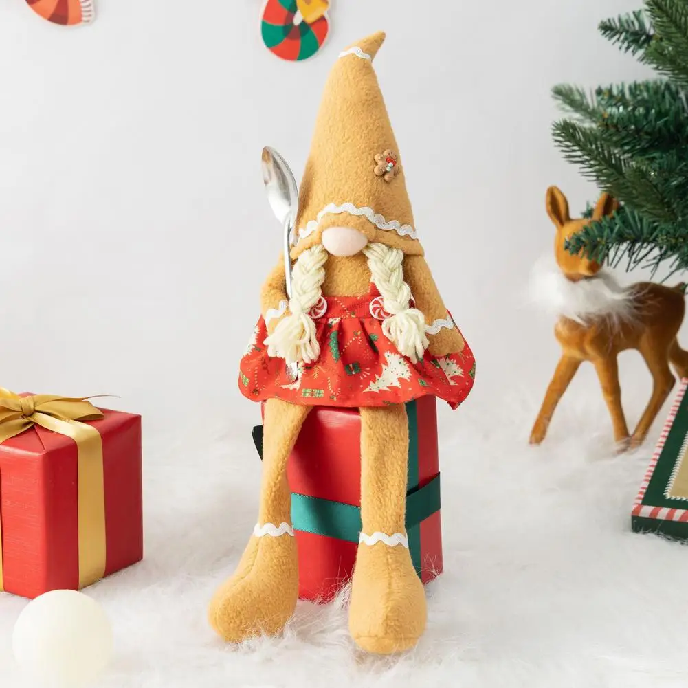 Christmas Long-legged Doll Christmas-themed Doll Festive Gingerbread Man Couple Dolls Christmas Long-legged Ornaments for Warm