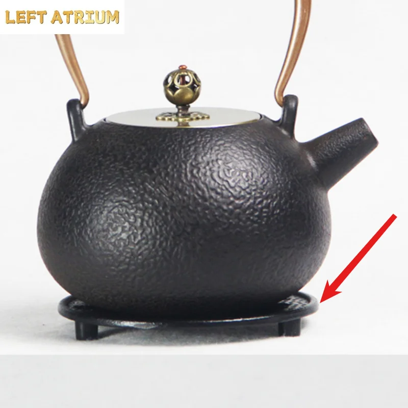 Round Cast Iron Tea Mat Teapot Mat Insulating Mats Pot Holder Tea Accessories Vintage Teapot Holder Place Mats Isolation Tray