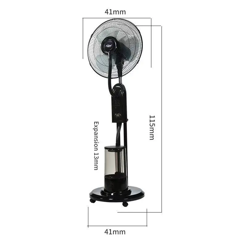 Chemical-free electric fan 4L large water tank spray floor fan commercial high wind cooling humidification purification