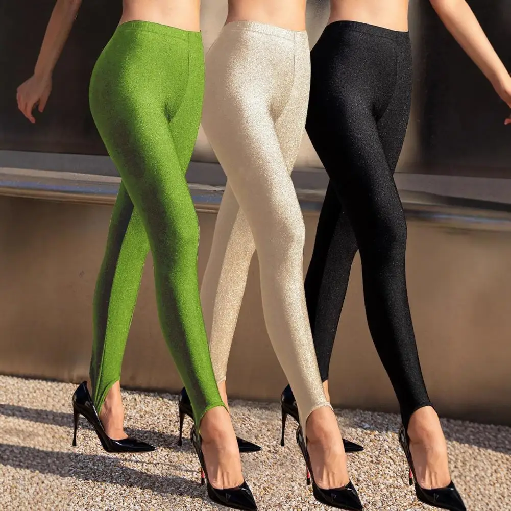 النساء طماق مرونة عالية الخصر بريق تصميم السراويل الطويلة سليم صالح الورك رفع اليوغا السراويل بسط Bodycon السراويل #1