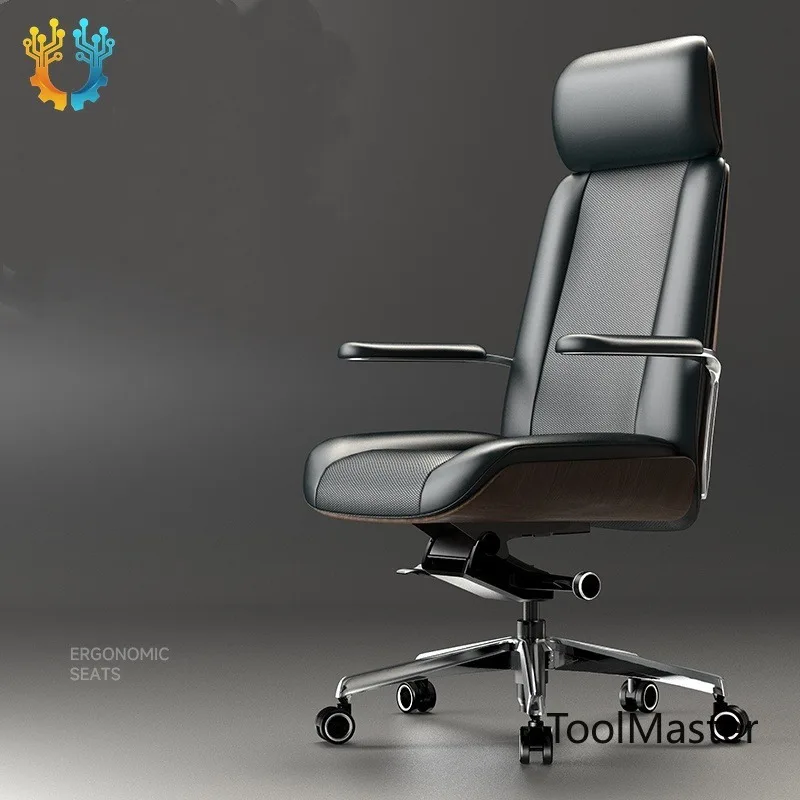 

[2026]2025 Wholesale Ergonomic Executive Modern Classic PU Office Chair Synthetic Leather Adjustable Chrome Base Steel Frame For