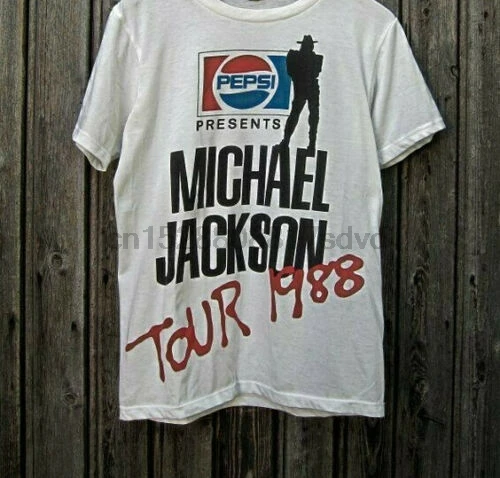 VTG - T Shirt 1988 80s Michael Jackson Bad Tour American size - super reprint O-Neck Oversize Style Tee Shirts Styles