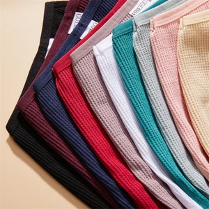 Frauen-Baumwoll-Finetoo-Schnittzange, komfortable Waffelhöche, Zahntangas, Unterwäsche mit niedrigem Wachstum, Bikini-Dessous, Frauenkleidung, 7pcs 10 Hauptverkaufs -Mikro -Zahnseide -Höschen - №2