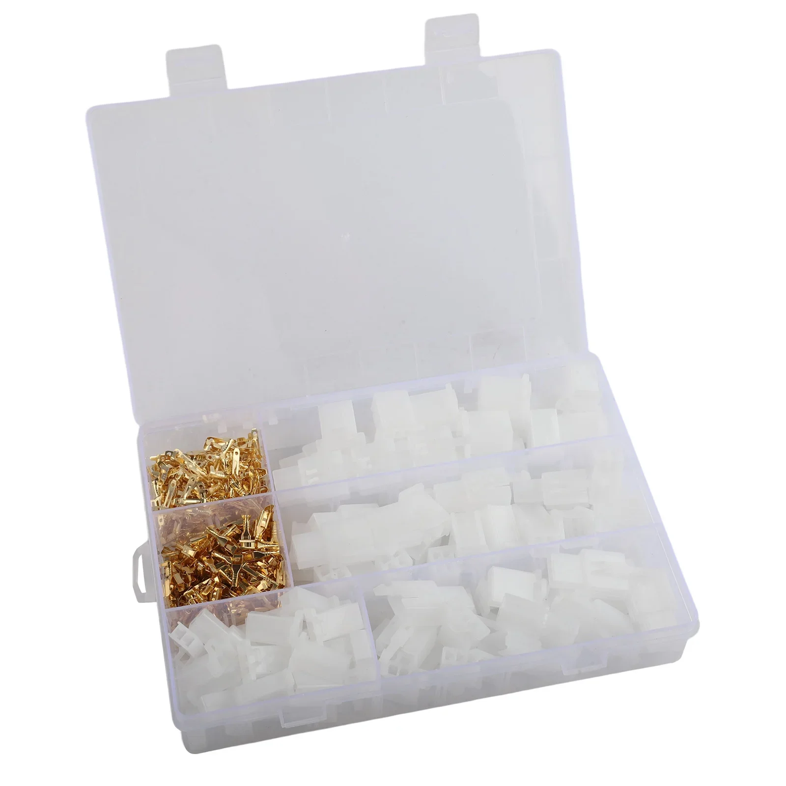 

380PCS Wire Connector Housing Terminal for 2 3 4 6Pin Crimp Cable Connections ABS Plastic with Brass Cable Lugs