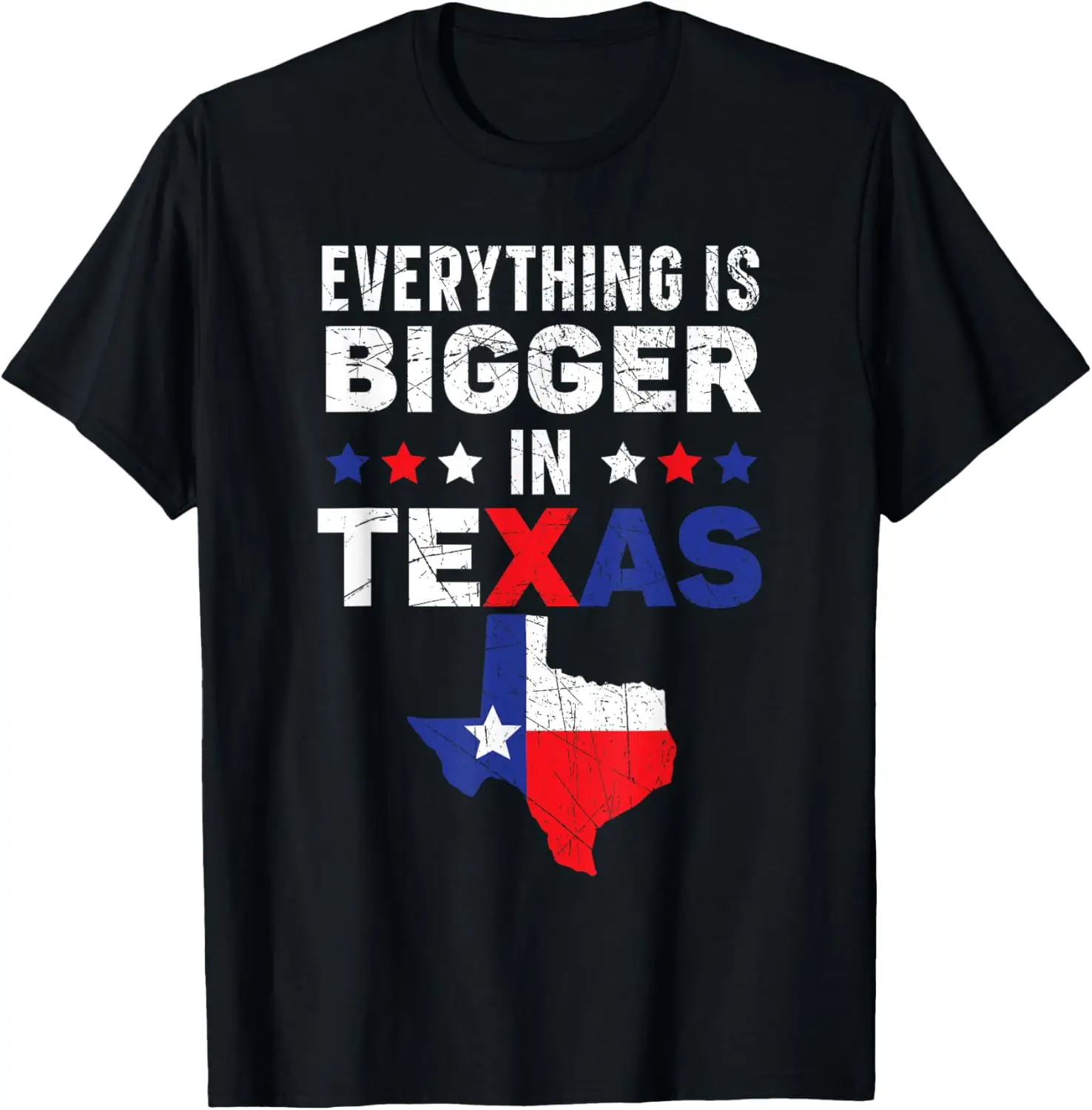 ทุกอย่างใหญ่ขึ้นในเสื้อยืด Texas Texans America ของอเมริกา