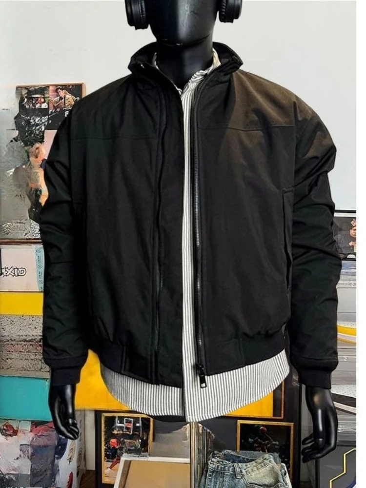 

Американская ретро мода, свободные повседневные топы, пальто, мужская куртка для торжественных случаев, осенняя минималистичная шикарная мода, новинка 2025 года, универсальная парка