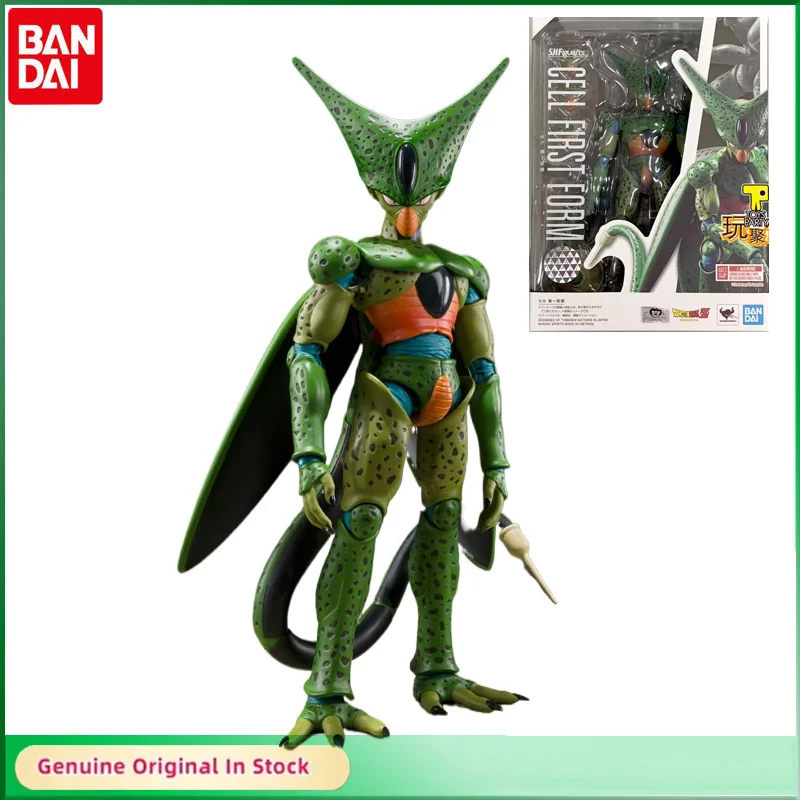 

Bandai Original SHFiguarts Dragon Ball CELL FIRST FORM Anime Action Figure Active Joints Model Hobbies Collectible Gift