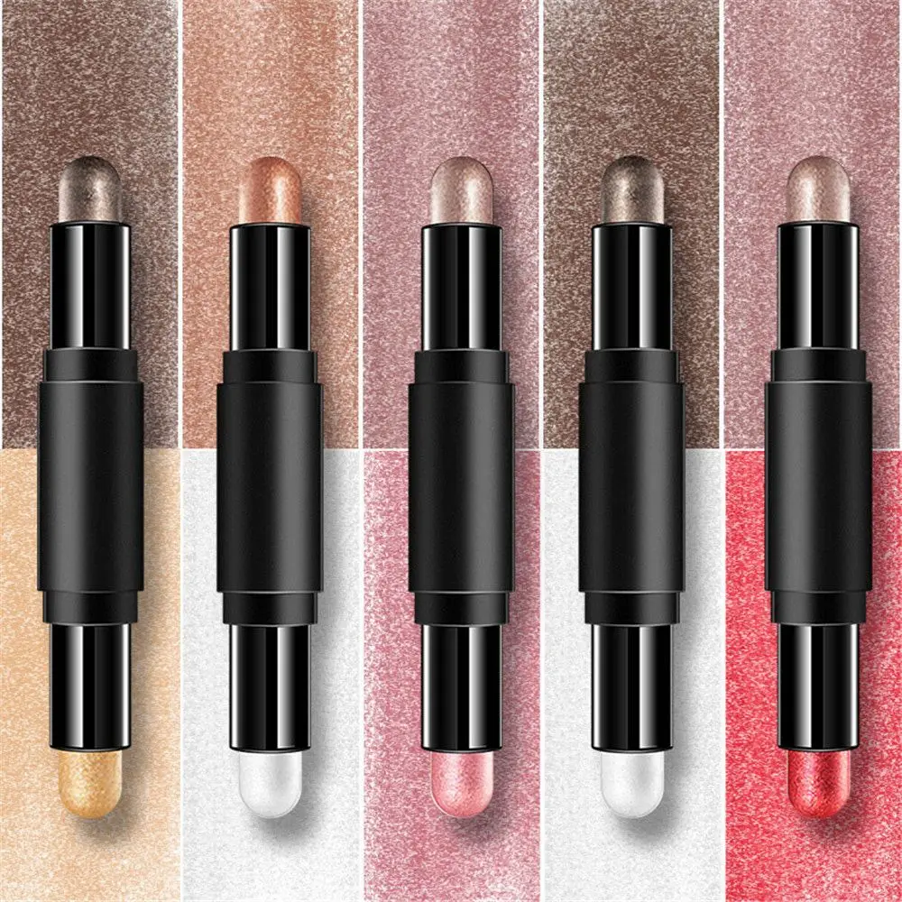 New Double Head Eyeshadow Stick Colorful Shimmer High Pigmented Waterproof Cream Eyes Shadow Pencil Long Lasting Makeup Cosmetic