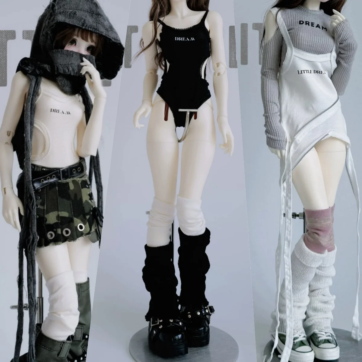 【30 Tage Lieferzeit】 1/4 1/6 Puppenkleidungszubehör Designer-Sockenärmel Gestrickte Knöchelwärmer Passend für Mädchen-Actionfiguren-Spielzeug