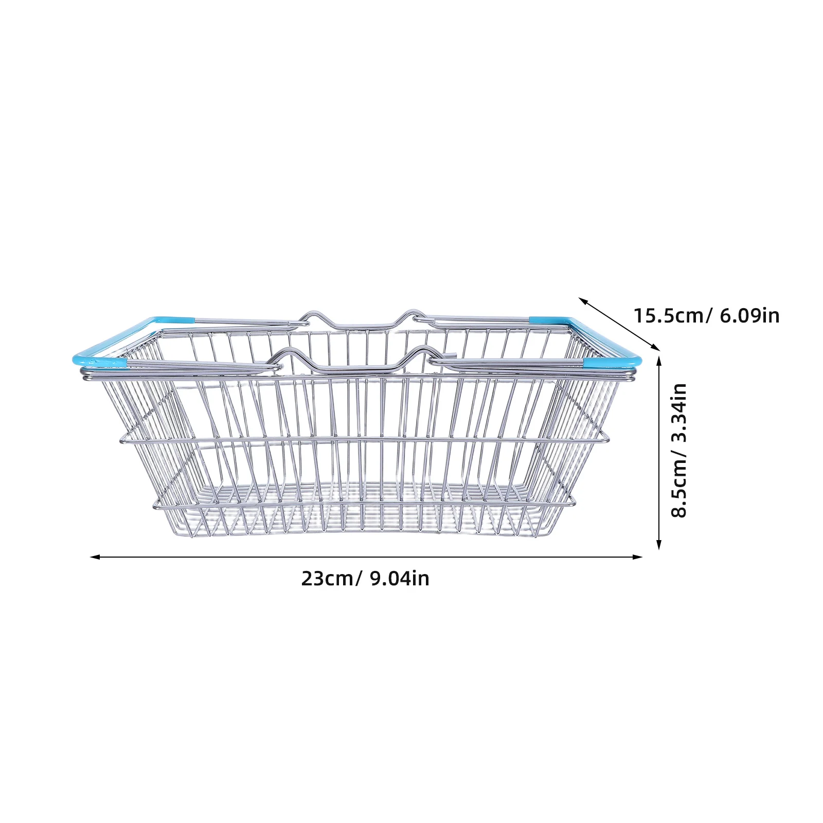 Mini Small Iron Shopping Basket Wire Handheld Storage Basket Kids Party Play House Favor Decoration Toy Grocery Cart