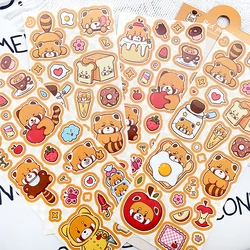 2Sheets Cartoon Cute Red Panda PET Stickers Decals For Phone Laptop Scrapbook Suitcase Guitar DIY Aesthetic Waterproof Stickers