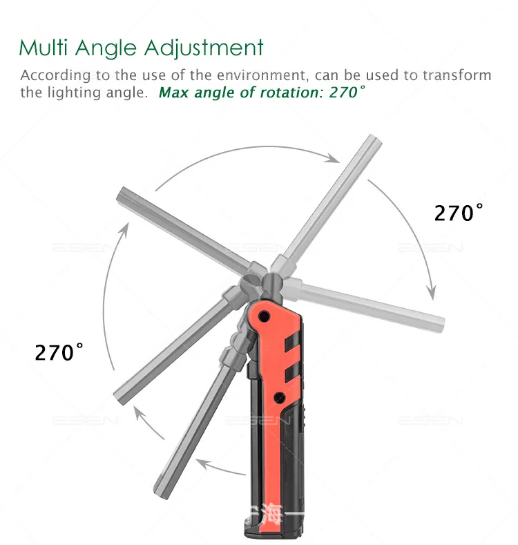 

ZK40COB output input rechargeable collapsible multifunctional portable emergency car maintenance work light