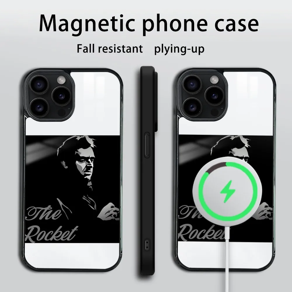 The Rocket R-Ronnie OSullivan  Phone Case For iPhone 16 15 14 13 12 11 Pro Max Plus Mini Magsafe Mirror Wireless Magnetic Cover