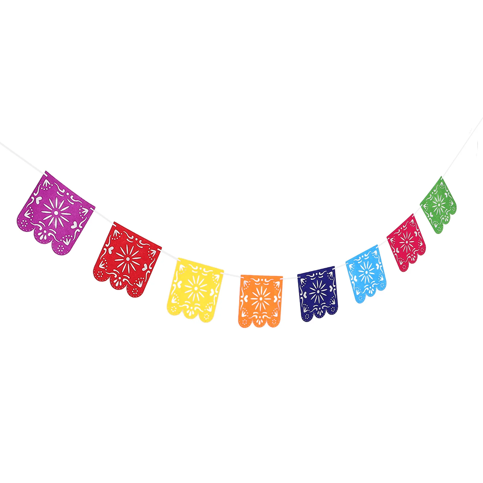 

Felt Hanging Flag Party Banner Bunting Day of The Dead Decorations Mexican Fiesta Spring Pinata Garland