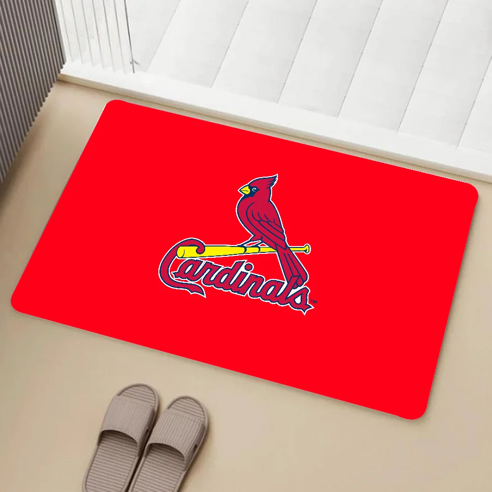 L Logo-St.-Louis-Cardinals Floor Mat Graphic Printed Flannel Doormats For Bathroom Kitchen Entrance Carpet Home Decor