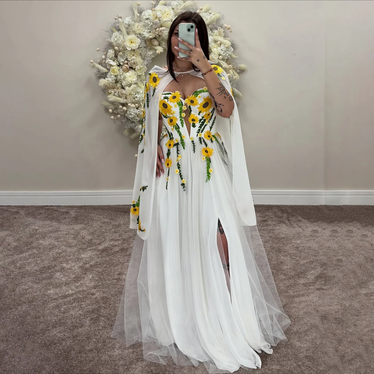Suknia ślubna z odpinanymi dłu – Embroidery Yellow Dress recenzja i cena