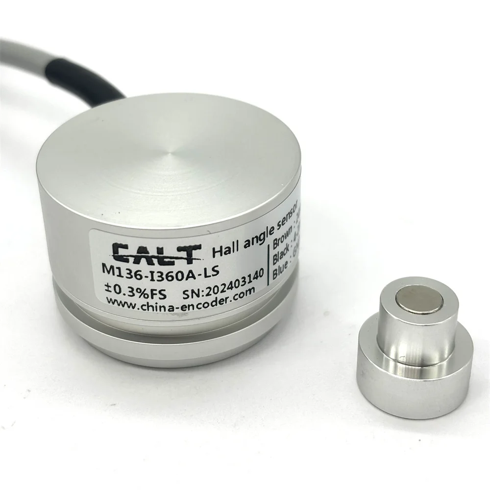 CALT Hall Angle sensor 24V power supply 360 degree 4-20mA/SSI/SPI/0-5V/1-5V output M136-I360A-LS