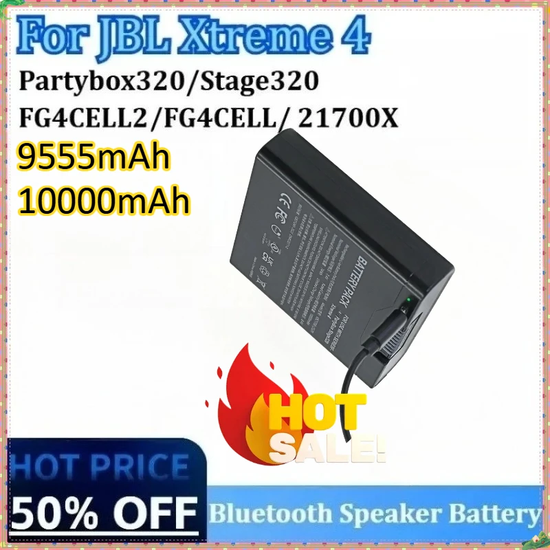 

9444mAh/10000mAh for JBL Xtreme 4 Partybox 320 Partybox320 Stage320 Charging Universal FG4CELL 21700X Bluetooth Speaker Battery
