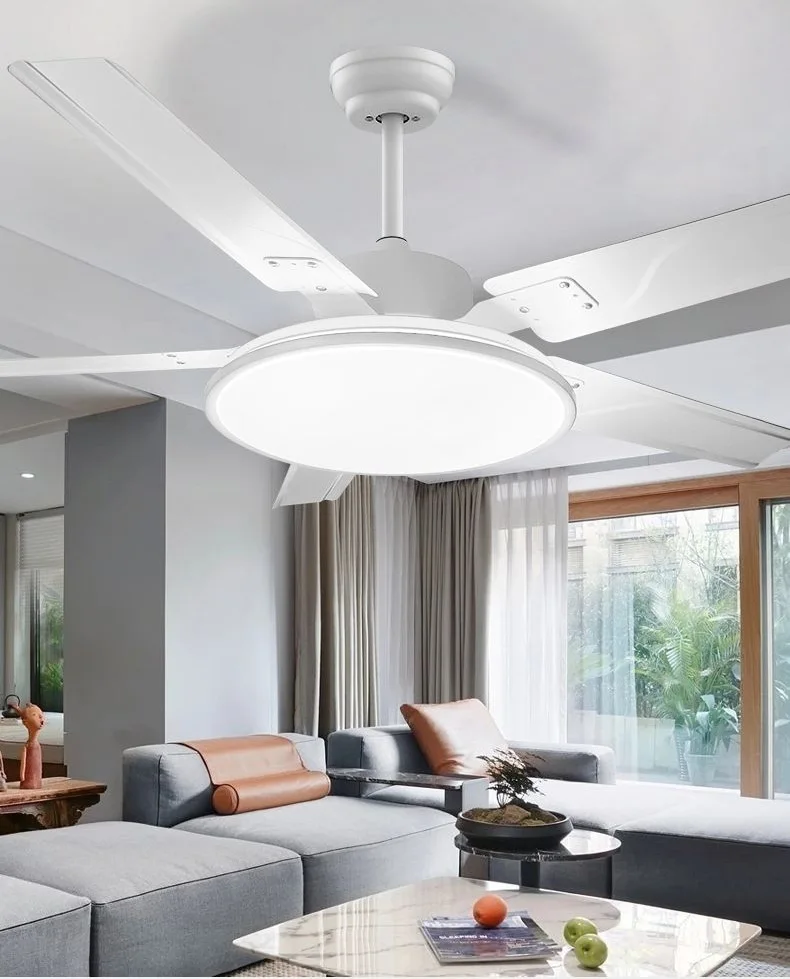 Nordic 56inch Large Wind Ceiling Fan With LED Light Remote Restaurant Living Room Ceiling Fans Lamp ventilador de techo