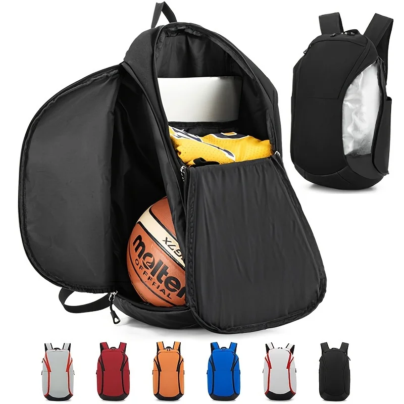 

Large Capacity Basketball Bag with Wet Dry Separation Shoe Compartment Waterproof Oxford Fabric Sports Backpack