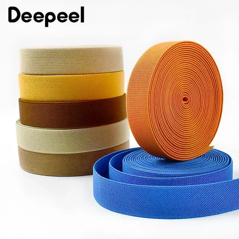 

5/10Meters 25mm Jacquard Colored Elastic Bands Clothes Belt Decor Rubber Band Shoulder Bag Strap Stretch Tape Sewing Accessories