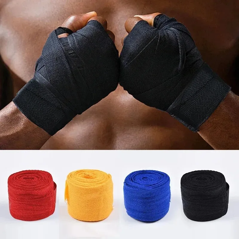 Vendas de boxeo de algodón de 3M/5M, correas deportivas, vendas para manos de Taekwondo, cinturón de protección para combate, vendas de boxeo para hombres y mujeres