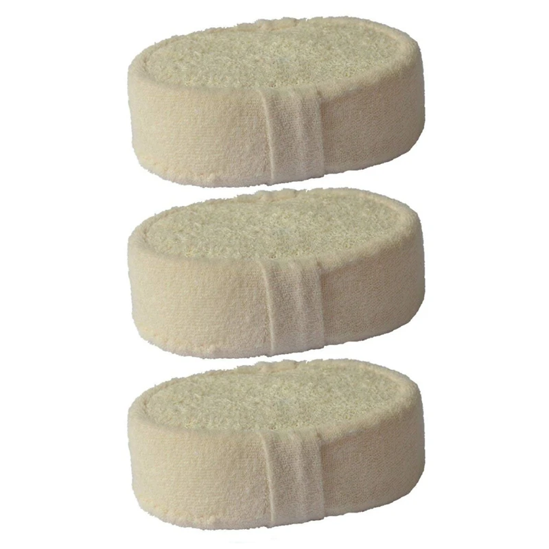 Boule de bain en éponge Luffa naturelle, gIslande de douche, brosse de massage saine pour tout le corps, 3 pièces