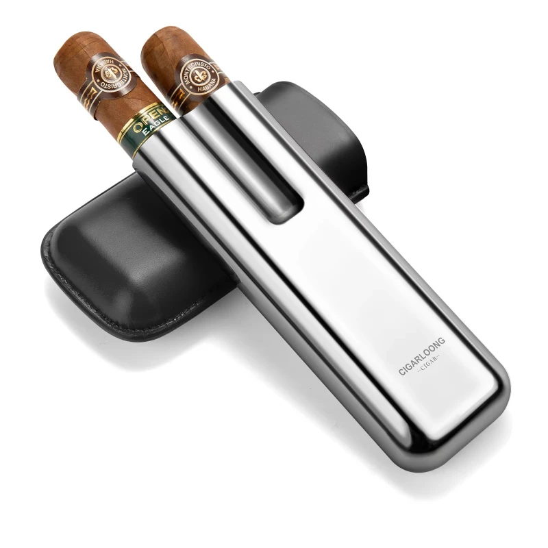 

Cigar Carry Case Protected Cigar Case, Moisturized Cuban Cigar Bag 2 Cigarette Cases