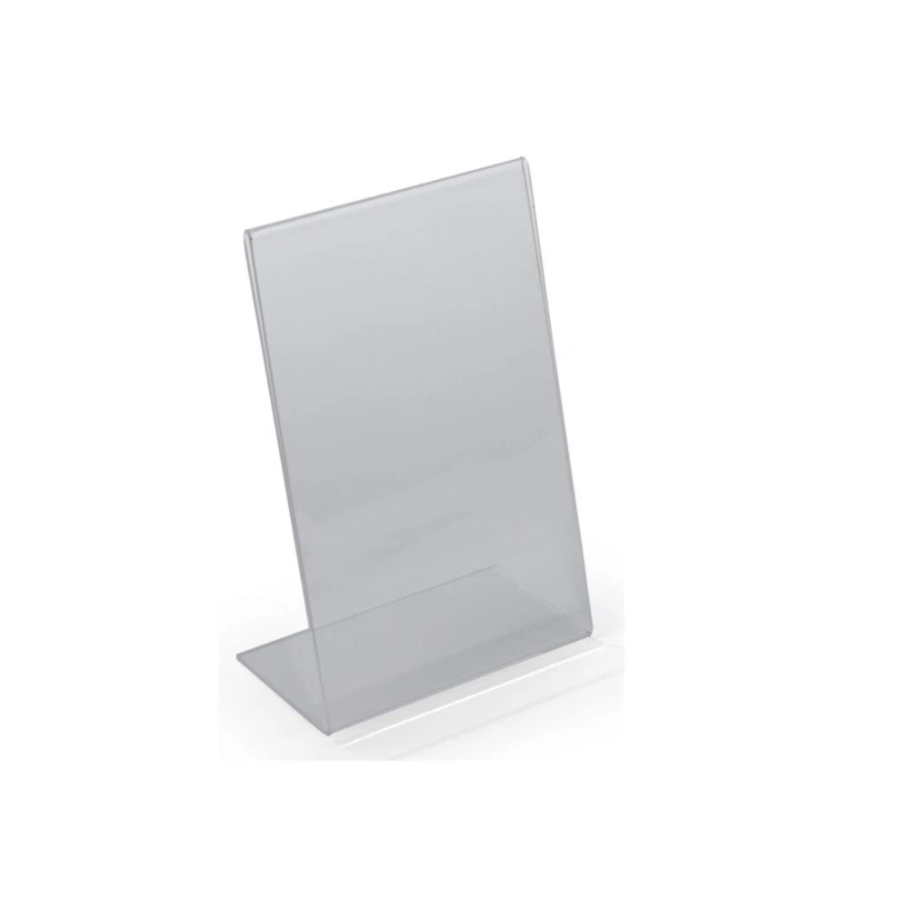 A5 Acrylic Sign Holder With Slant Back Design - Clear