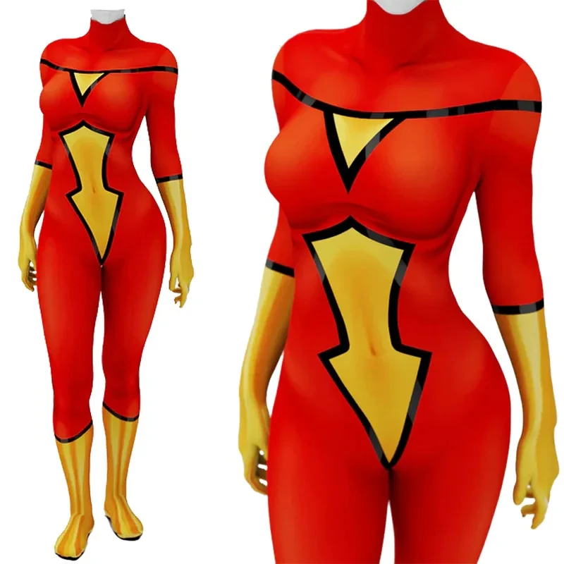 

Spider-Woman Jumpsuit Bodysuit Red Cosplay Costumes Anime Character Halloween Party Performance Costume for Adult Kids hf5]]