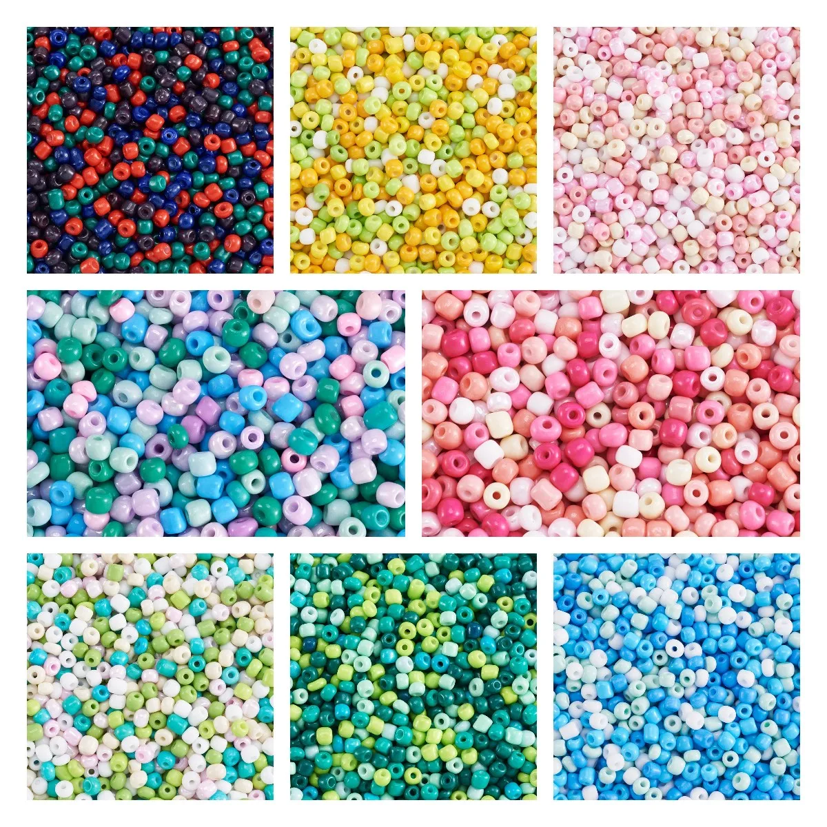 2mm 4mm Mixed Colors Opaque Glass Round Seed Beads Loose Spacer Beads For Bracelet Earrings DIY Jewelry Making