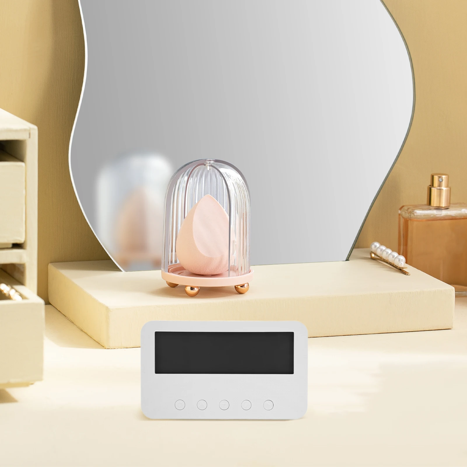 

Silent Digital Clock Mini Alarm Temp Humidity Display Night Light Function LCD Travel Hygrometer Indoor Monitor Temperature
