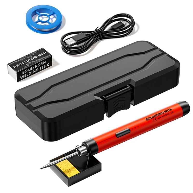 USB Rechargeable Soldering Iron Toolkit With 800mAh Battery, Miniature Portable Solder Tool Fit for Circuit Board Drop Shipping